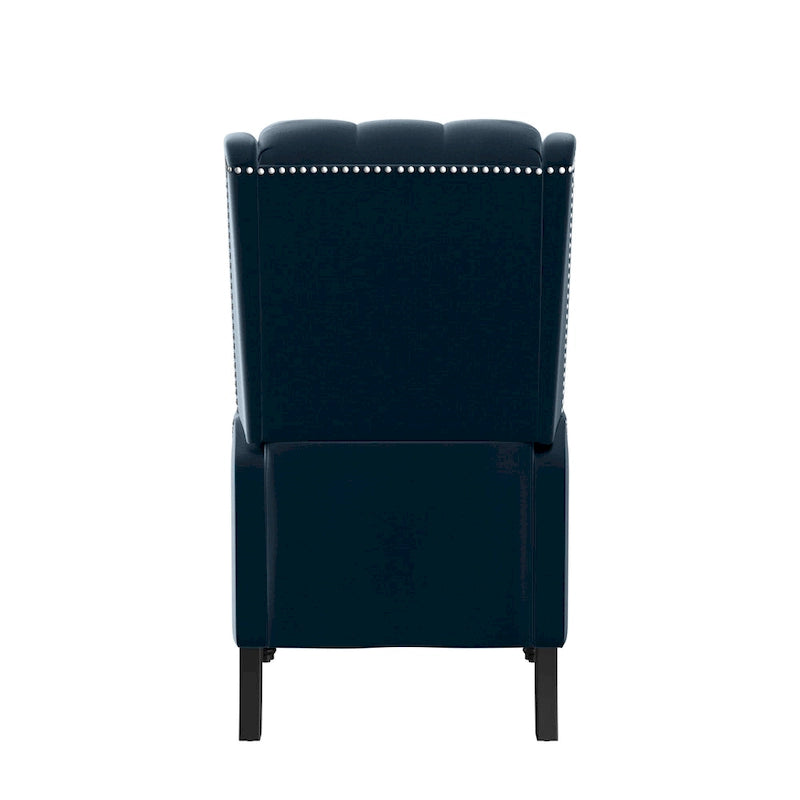 Fauteuil inclinable à dossier haut en velours à pousser