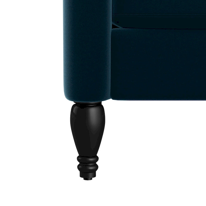 Fauteuil inclinable à dossier haut en velours à pousser