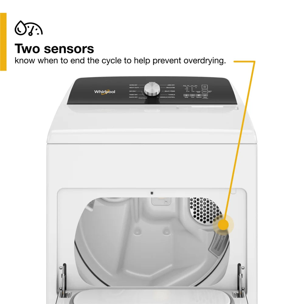 Sèche-linge électrique Whirlpool à chargement par le dessus de 7,0 pi³