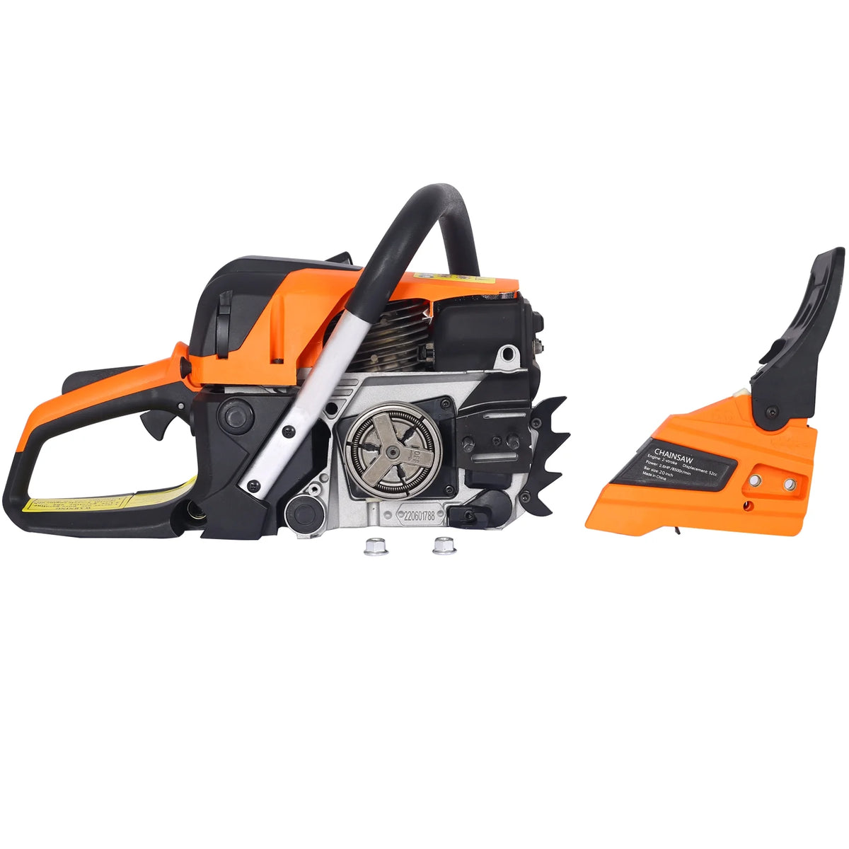Tronçonneuse à essence Seizeen, tronçonneuse à essence 52 cm³ avec chargeur rapide, tronçonneuse sans fil 20 pouces 2,6 CV 8 500 tr/min, puissante tronçonneuse pour la taille en pépinière