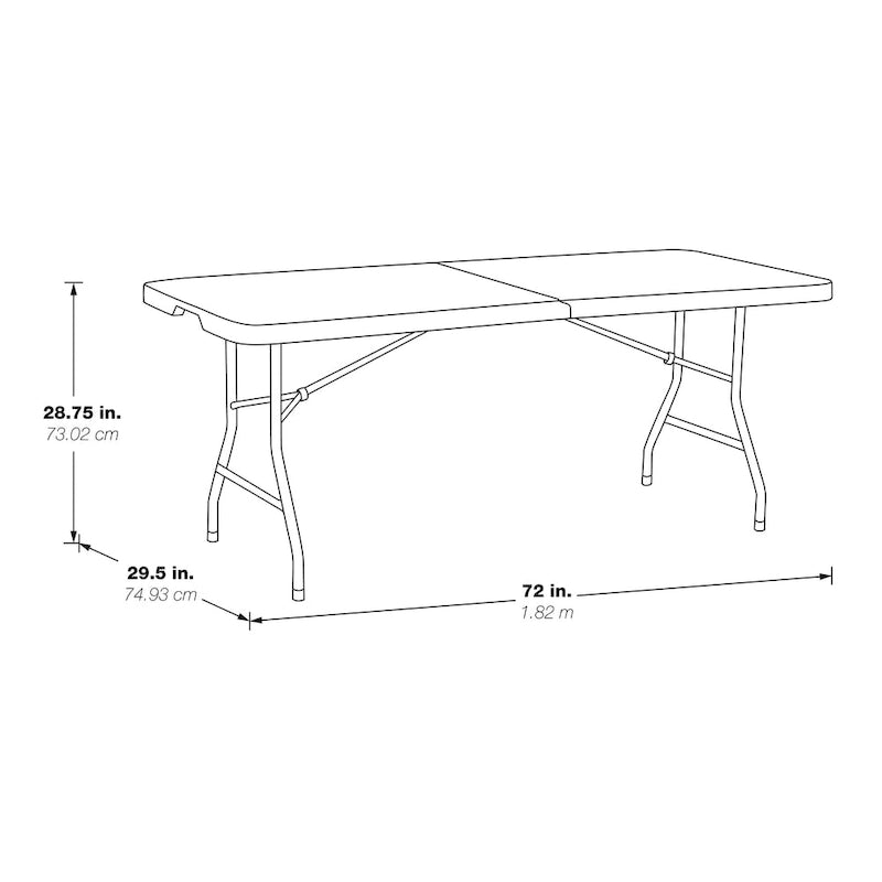Table polyvalente pliable en résine 1,83 m Office Star