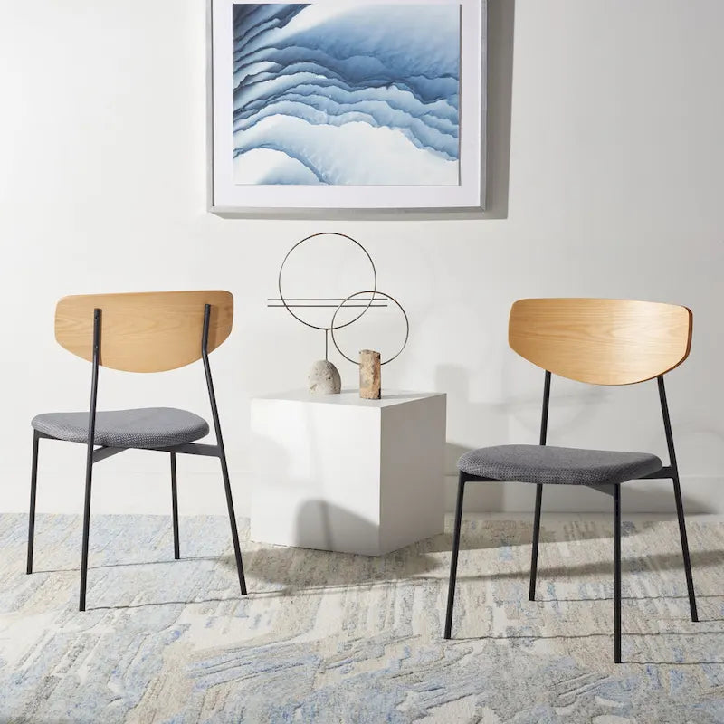 Chaise de salle à manger Noemie Mid-Century (Lot de 2) - 20 L x 18,8 P x 32,5 H - 20Lx19Px33H