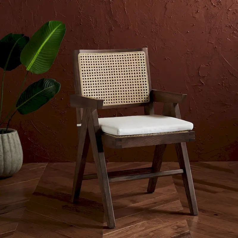 Fauteuil en rotin Couture Maiju - 53 cm L x 58 cm P x 86 cm H - 53Lx58Px86H