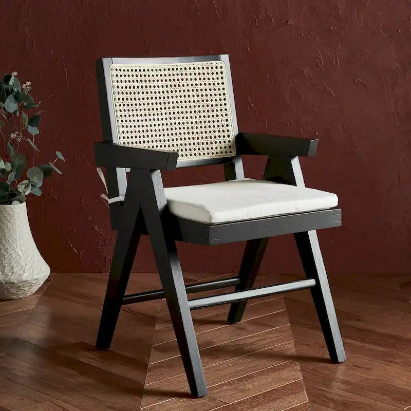 Fauteuil en rotin Couture Maiju - 53 cm L x 58 cm P x 86 cm H - 53Lx58Px86H