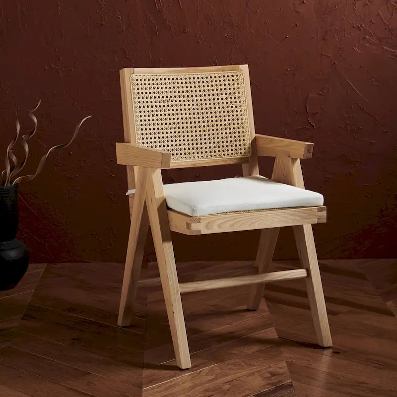 Fauteuil en rotin Couture Maiju - 53 cm L x 58 cm P x 86 cm H - 53Lx58Px86H