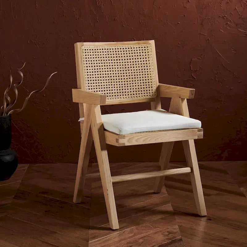 Fauteuil en rotin Couture Maiju - 53 cm L x 58 cm P x 86 cm H - 53Lx58Px86H