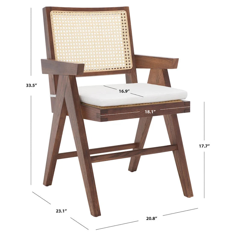 Fauteuil en rotin Couture Maiju - 53 cm L x 58 cm P x 86 cm H - 53Lx58Px86H