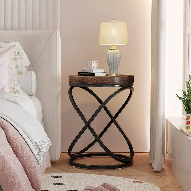 Table d'appoint ronde de 50 cm de diamètre pour salon