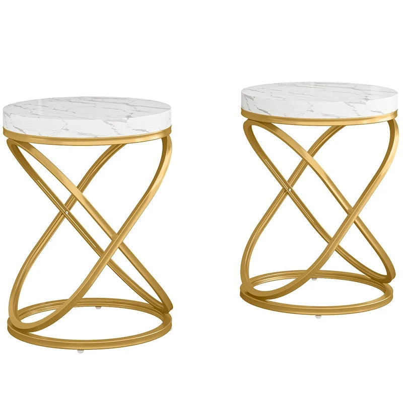 Table d'appoint ronde de 50 cm de diamètre pour salon