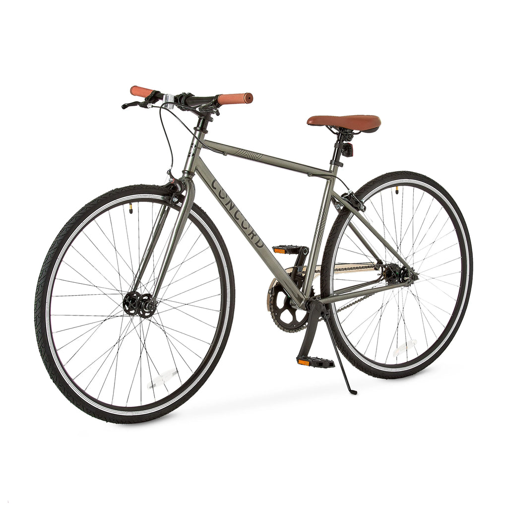 Vélo de route Concord Envoy City, roues 700C, gris, pour cyclistes de 1,63 m à 1,88 m, unisexe, adulte