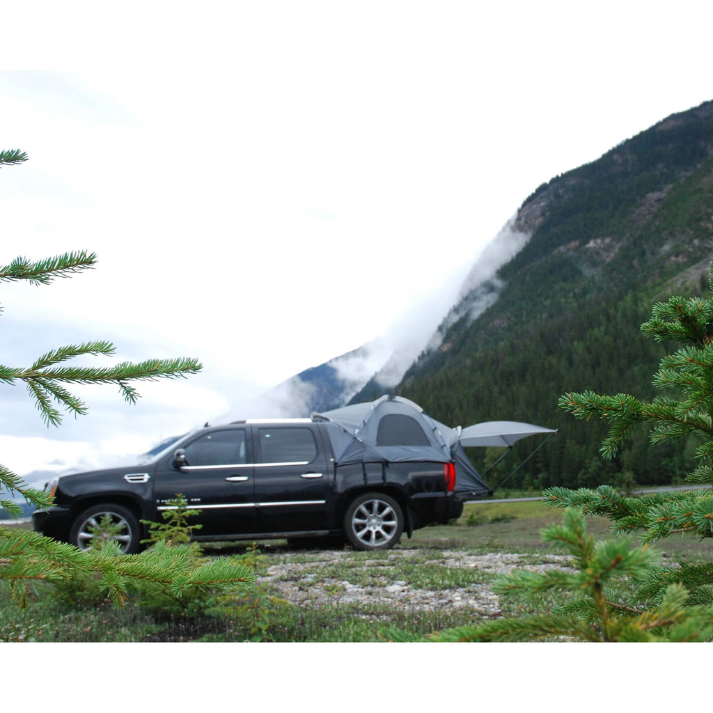 Tente de camping pour 2 personnes avec auvent, pour benne de pick-up, grise, compatible avec les modèles sélectionnés : CHEVROLET AVALANCHE 2002-2013, CADILLAC ESCALADE 2002-2013
