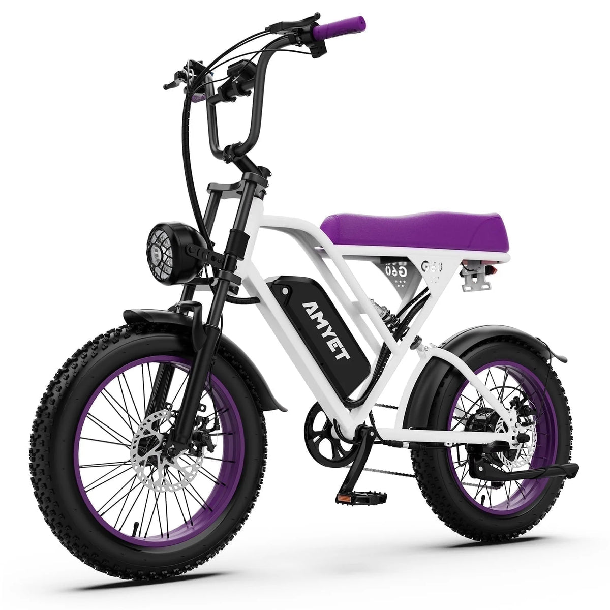Vélo électrique AMYET G60 Peak 1500W, VTT électrique à pneus larges 20 pouces, 48V 20Ah 32MPH pour adultes, suspension intégrale UL2849