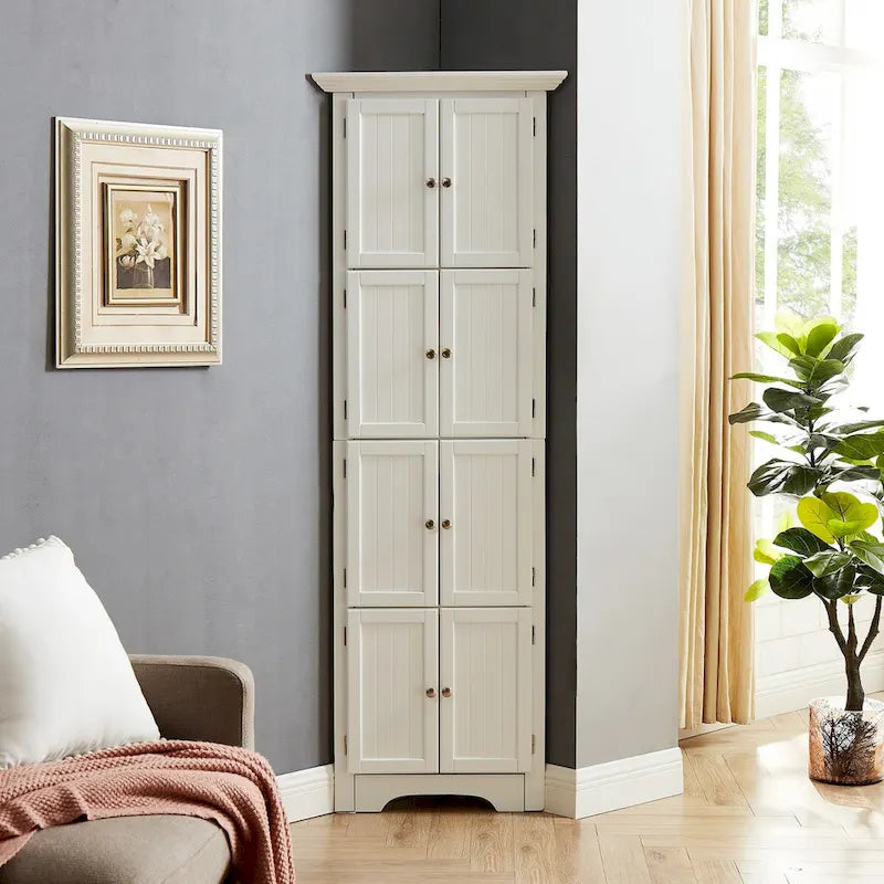 Meuble de rangement haut à 4 étagères pour salon, cuisine