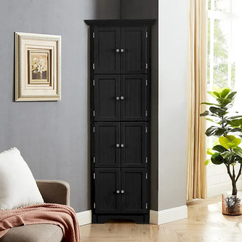 Meuble de rangement haut à 4 étagères pour salon, cuisine