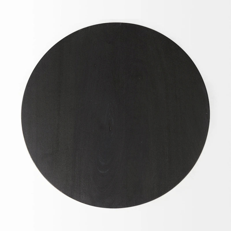 Table d'appoint décorative sur pied avec détails sculptés, 61H x 51L x 51P