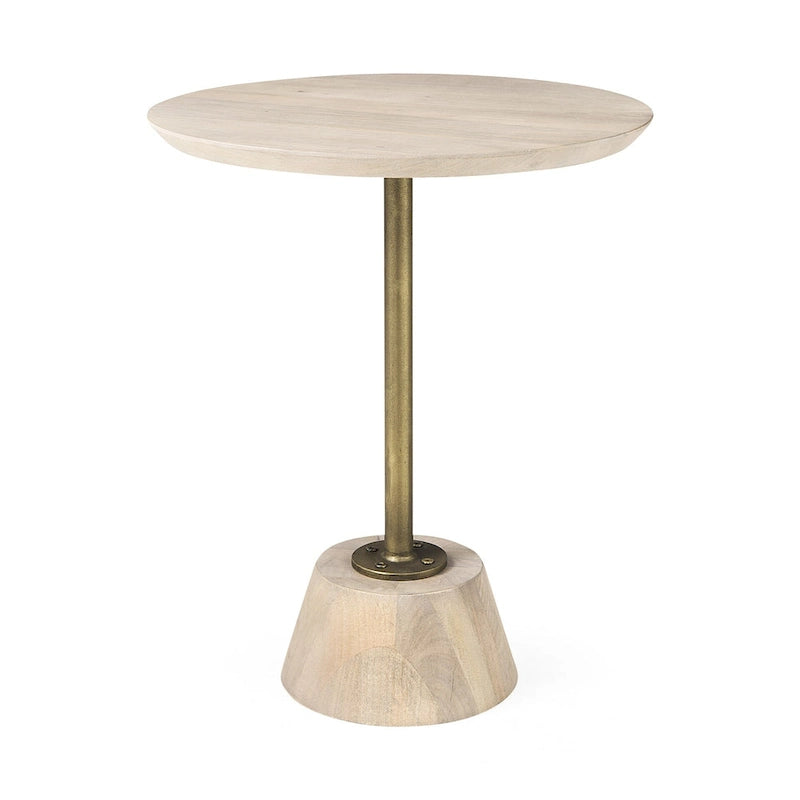Table d'appoint décorative sur pied avec détails sculptés, 61H x 51L x 51P