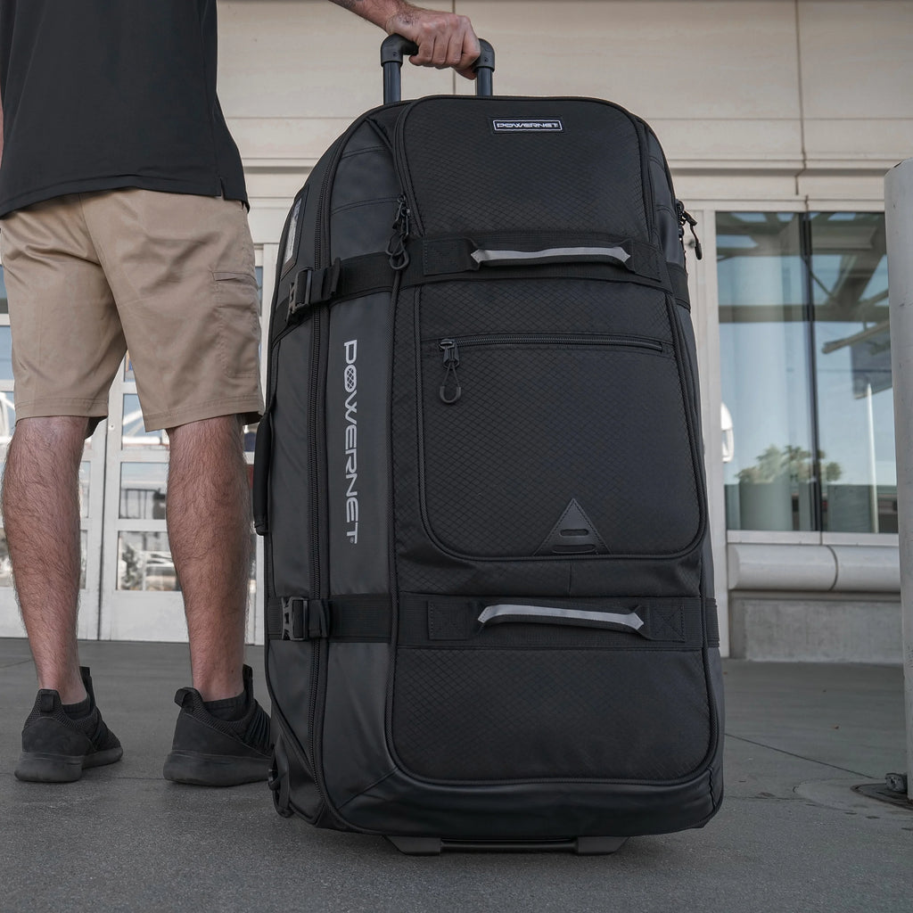 Sac polochon à roulettes PowerNet avec poignée, sac de voyage pour baseball, sac de baseball et de softball pour équipement de receveur, sac de baseball de voyage (petit | 110 L)