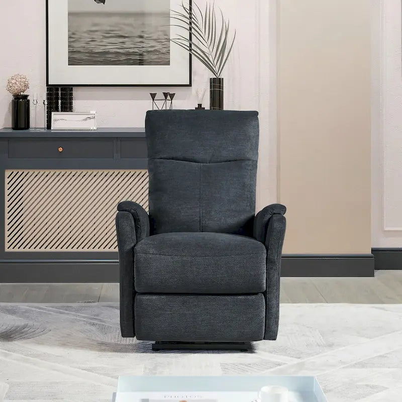 Fauteuil inclinable électrique contemporain bleu moderne avec chargeur
