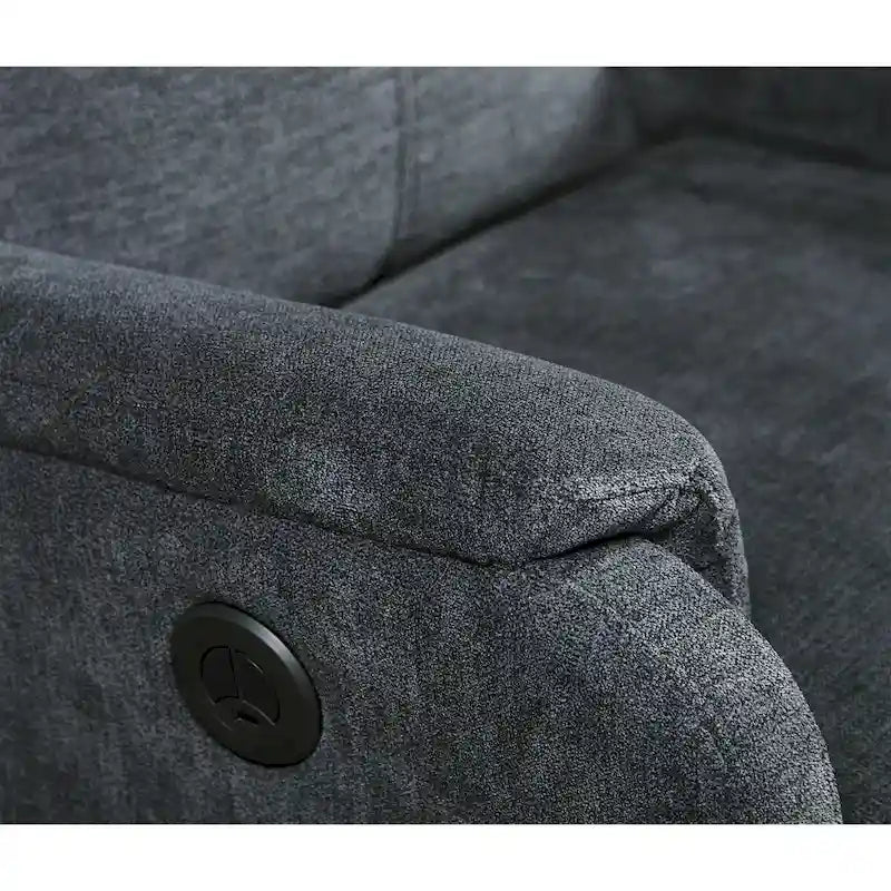 Fauteuil inclinable électrique contemporain bleu moderne avec chargeur
