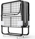 Lit pliant EconoHome avec matelas - Cadre de lit format lit de camp 75 x 31 - Lit d'appoint portable, pliable et roulant pour adultes - Matelas de camp en mousse à mémoire de forme de 12,7 cm d'épaisseur - Lit pliant gain de place facile à ranger