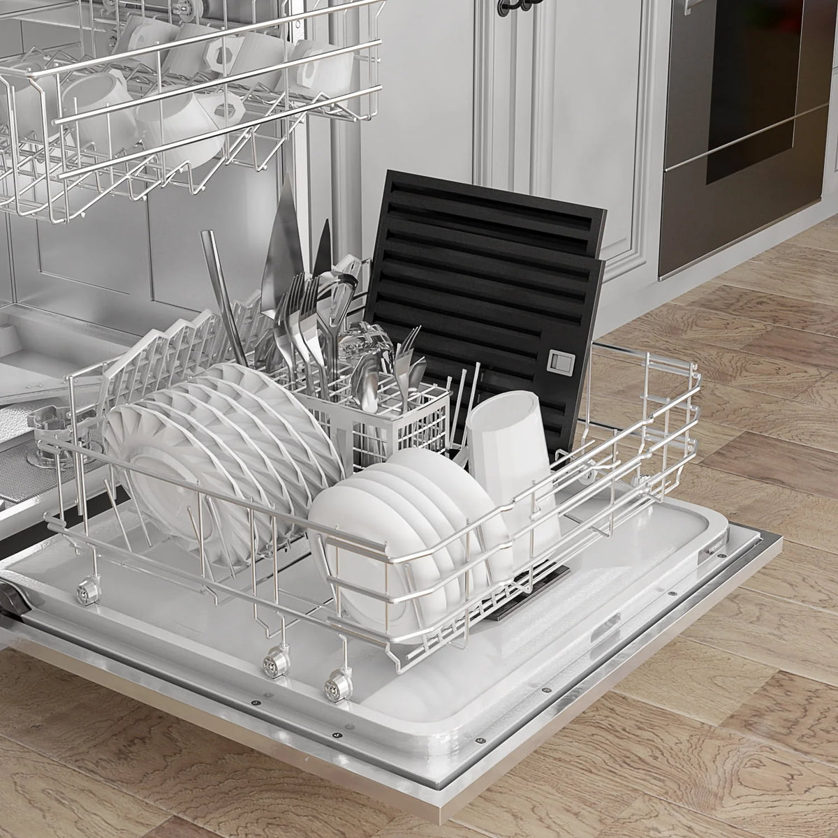 Hotte de cuisine murale noire IKTCH de 30 pouces, hotte d’extraction en acier inoxydable de 900 CFM avec évacuation par conduit ou recyclage, détection gestuelle et panneau de commande tactile, 2 éclairages réglables (IKP02-30-BSS)