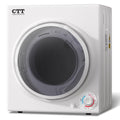 Sèche-linge portable CTT 110 V 1 500 W, sèche-linge compact de 3,5 pi³ avec tambour en acier inoxydable, 4 modes de séchage, idéal pour la buanderie, les appartements, les camping-car et les dortoirs