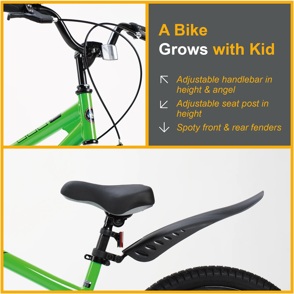 Vélo Royalbaby Freestyle 20 pour garçons et filles de 9 à 12 ans, Bleu