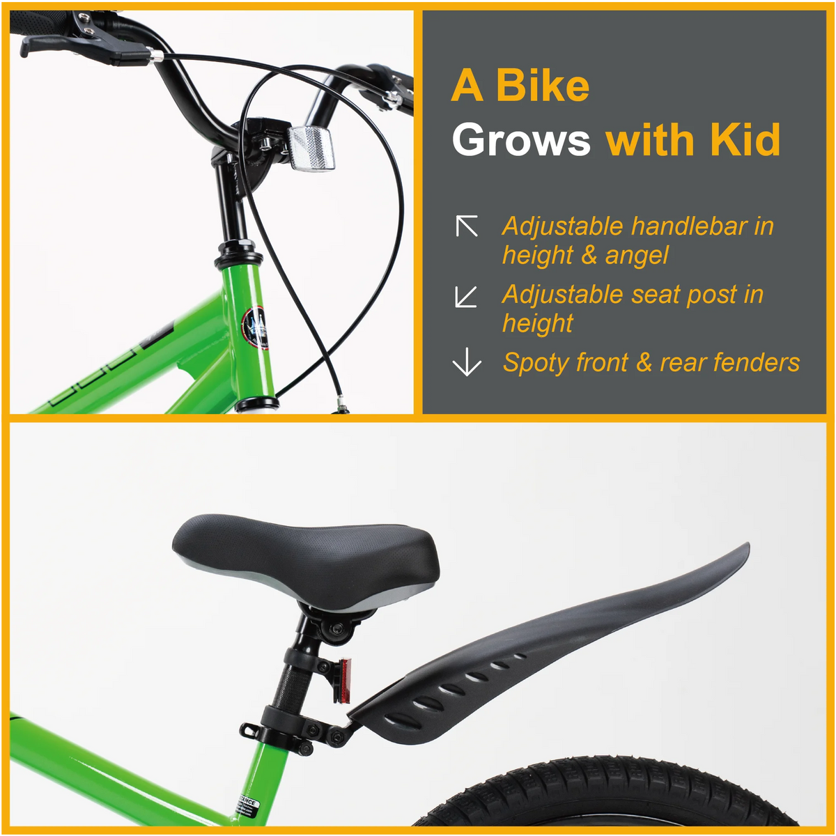 Vélo Royalbaby Freestyle 20 pour garçons et filles de 9 à 12 ans, Bleu