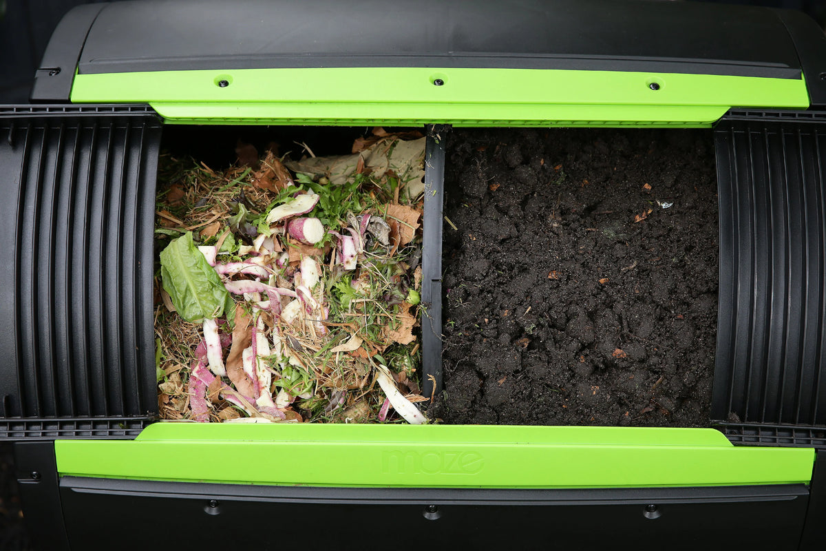 MAZE Composteur rotatif à deux compartiments 65 gallons