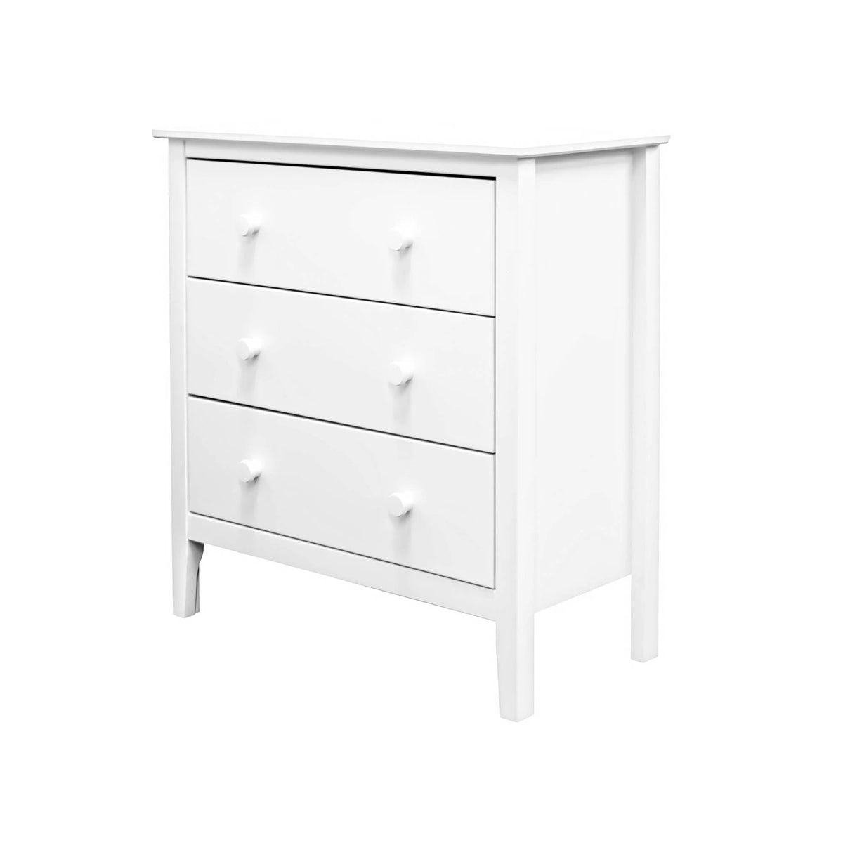 Commode Adeptus Easy Pieces en bois massif à 4 tiroirs - Blanc