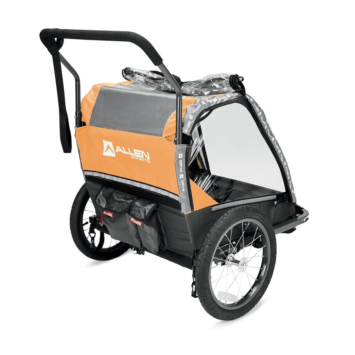 Remorque de vélo et poussette pour 2 enfants Allen Sports Deluxe, modèle AS2, verte