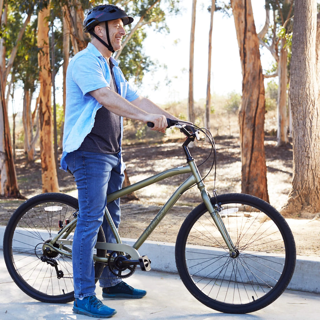 Vélo de confort pour homme Parkside SE 27,5 avec cadre à ajustement parfait, vert sauge