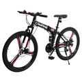 Vélo tout-terrain pliable Zimtown 26, vélo VTT Shimano 21 vitesses pour adultes, noir
