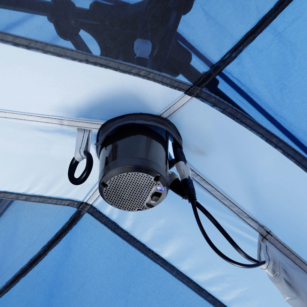 Tente cabane instantanée Ozark Trail pour 8 personnes avec arceaux lumineux LED et enceinte Bluetooth