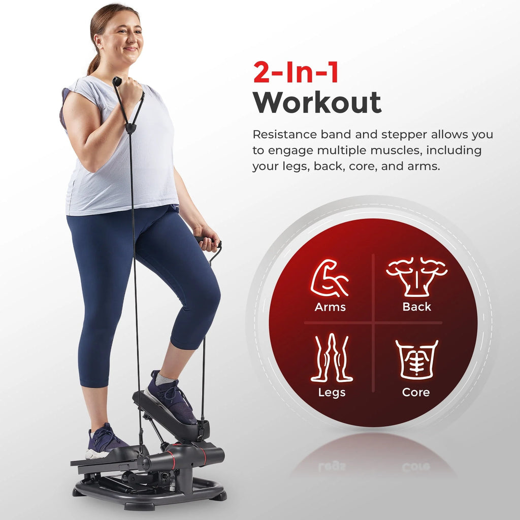 Sunny Health & Fitness Mini Stepper Appareil d’exercice de montée de marches avec capacité de charge supérieure - SF-S021054