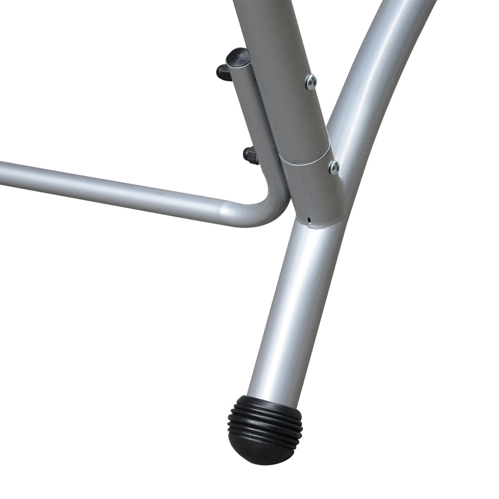 Balancelle de jardin Outsunny pour 3 personnes, balancelle de terrasse avec support et auvent réglable, banc-balancelle d'extérieur robuste pour adultes, noir