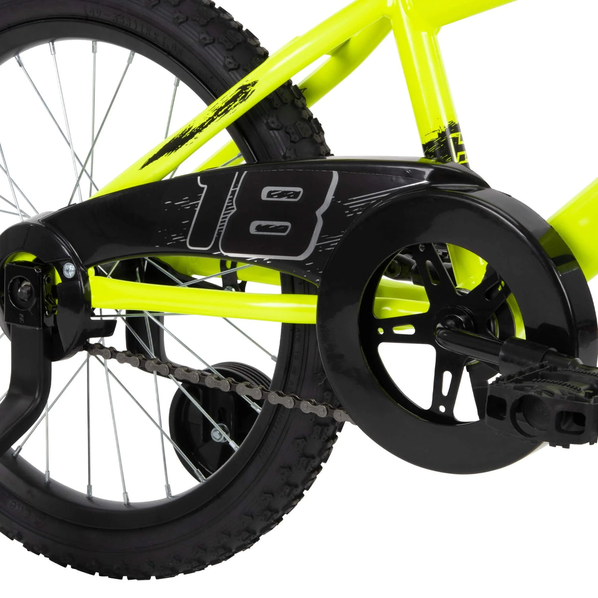 Vélo pour enfant Rock It Boy 18 po, jaune poudré fluo