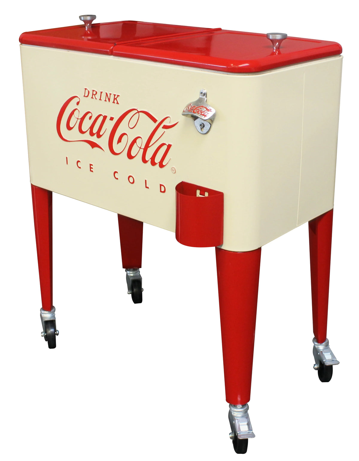 Leigh Country Série Coca-Cola sous licence CP 98111 Glacière d'extérieur en métal de 60 Qt pour terrasse