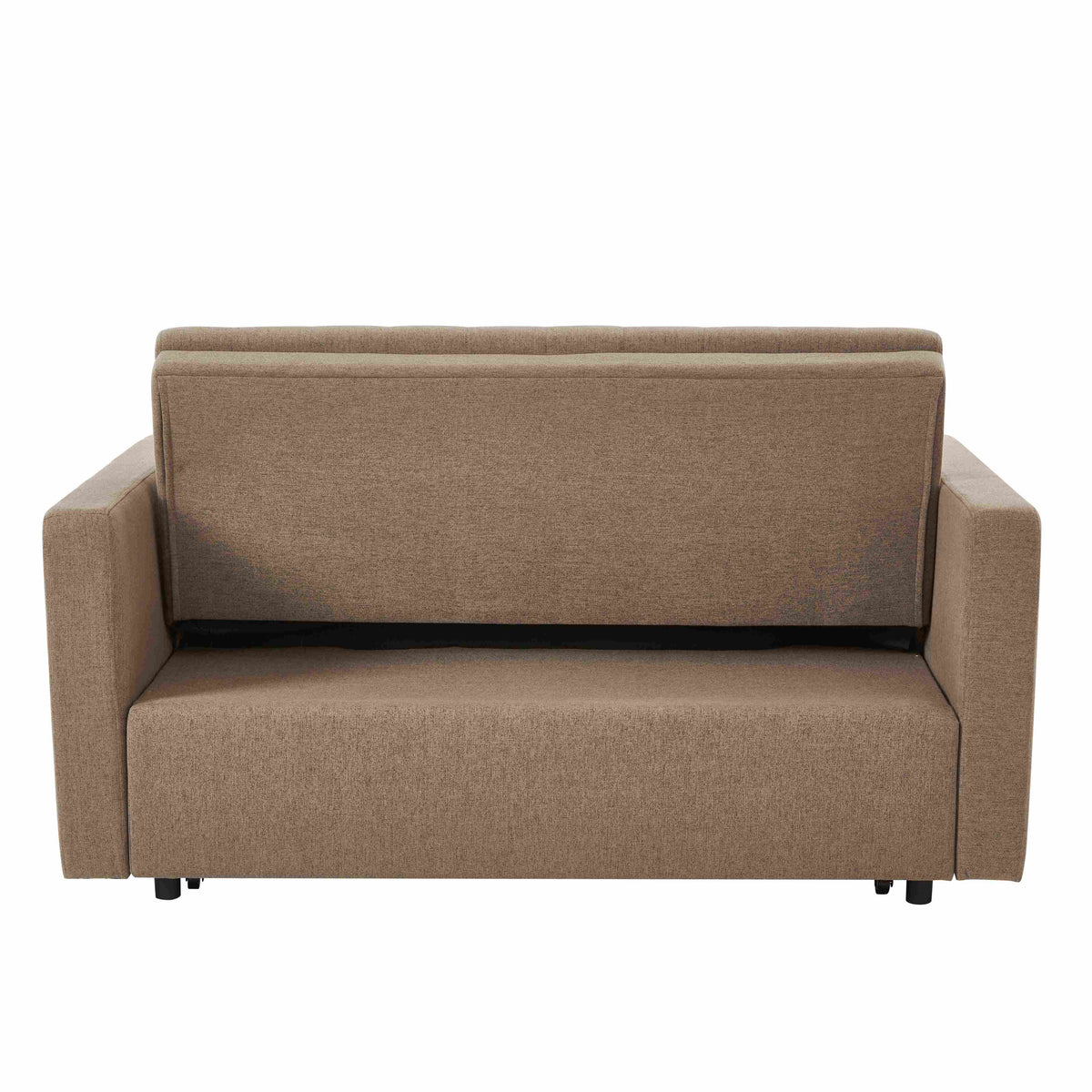 Canapé-lit 2 places Noodeniya 54, canapé convertible moderne, causeuse en tissu pour petits espaces, gris clair