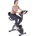 Vélo d’appartement pliable à charges magnétiques, avec capteur de fréquence cardiaque et écran LCD, idéal pour le cyclisme d’intérieur à domicile