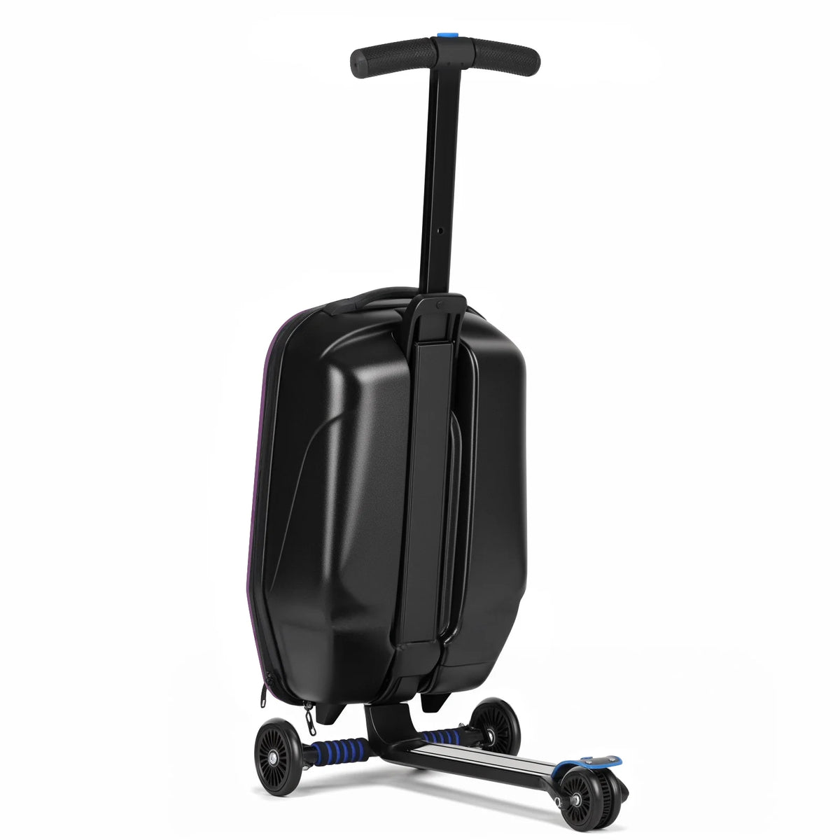 Valise à roulettes Advwin pour enfants et adultes, valise rigide sur laquelle les enfants de 4 à 15 ans peuvent rouler, bagage cabine multifonction léger et pliable avec roulettes, pour enfants et adolescents, rose