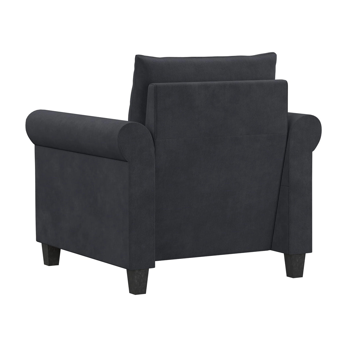 Fauteuil Fallon Lifestyle Solutions avec finition cloutée, tissu gris