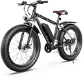 Vélo électrique tout-terrain Gocio 26 4.0 à pneus larges pour adultes, vélo électrique 500 W pour adultes, batterie Li-ion amovible 48 V 13 Ah, vitesses professionnelles à 7 rapports, vélo électrique de montagne, de plage et de neige pour homme