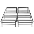 Cadre de lit plateforme en métal pliable VECELO, support à lattes en acier/sommier inutile, taille King, noir