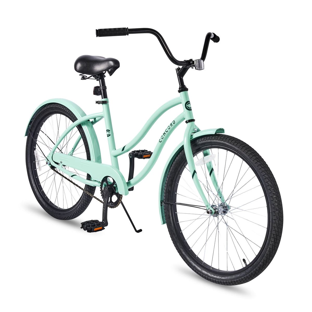 Vélo 24 Concord Pacifica Cruiser, Convient aux cyclistes de 4'6 - 5'6, Adolescent, Unisexe, Vert d'eau