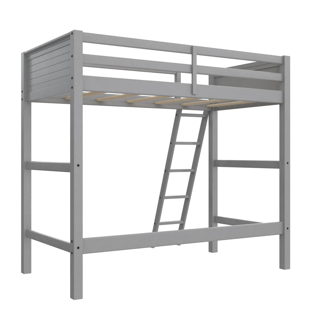 Lit mezzanine simple Your Zone Kiarah avec échelle, blanc