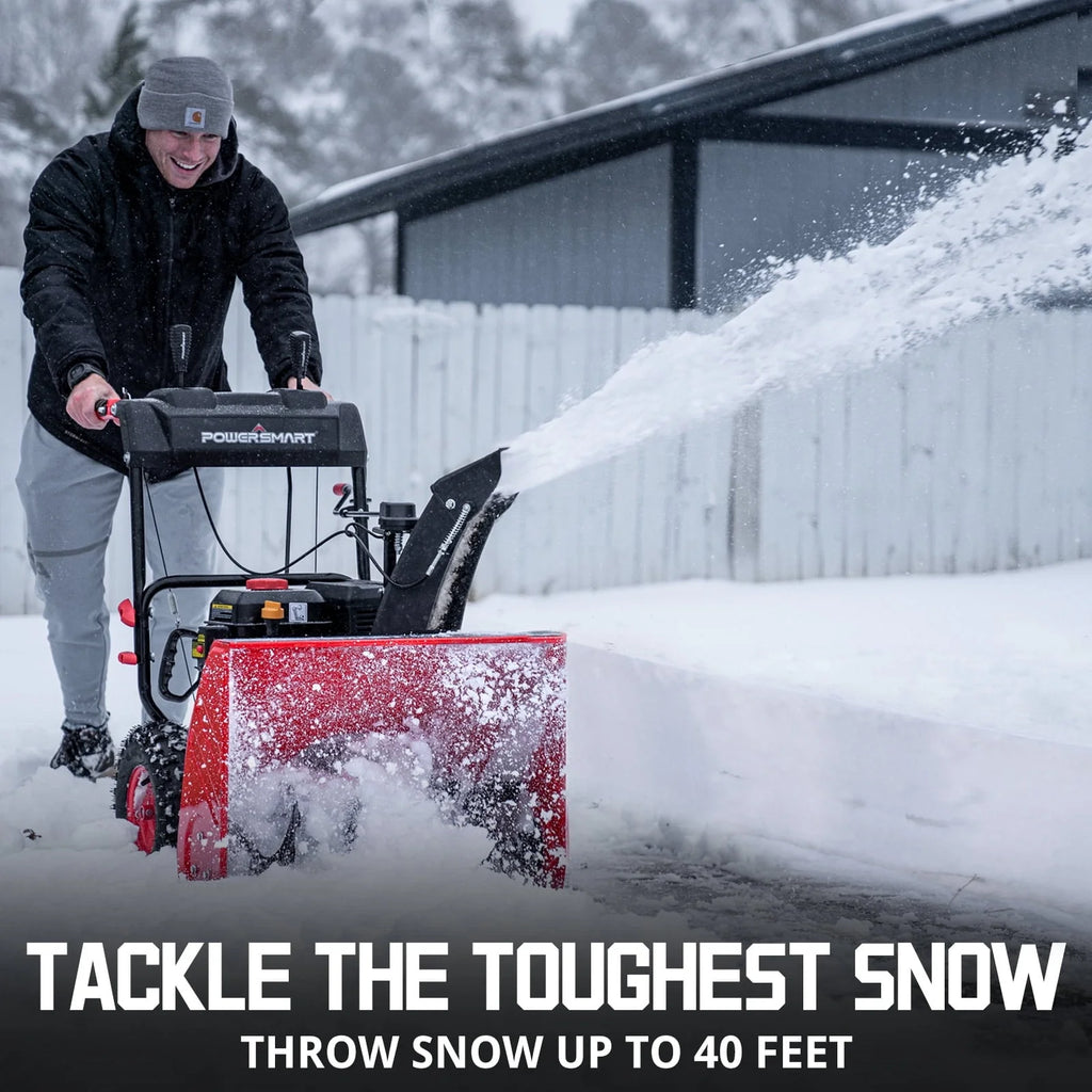 Souffleuse à neige à essence à deux étages PowerSmart 24'' 212cc PSSMN24