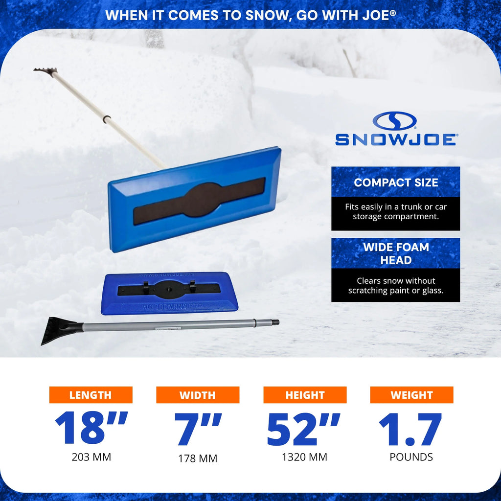 Souffleuse à neige électrique Snow Joe avec balai à neige et granulés de déglaçage inclus
