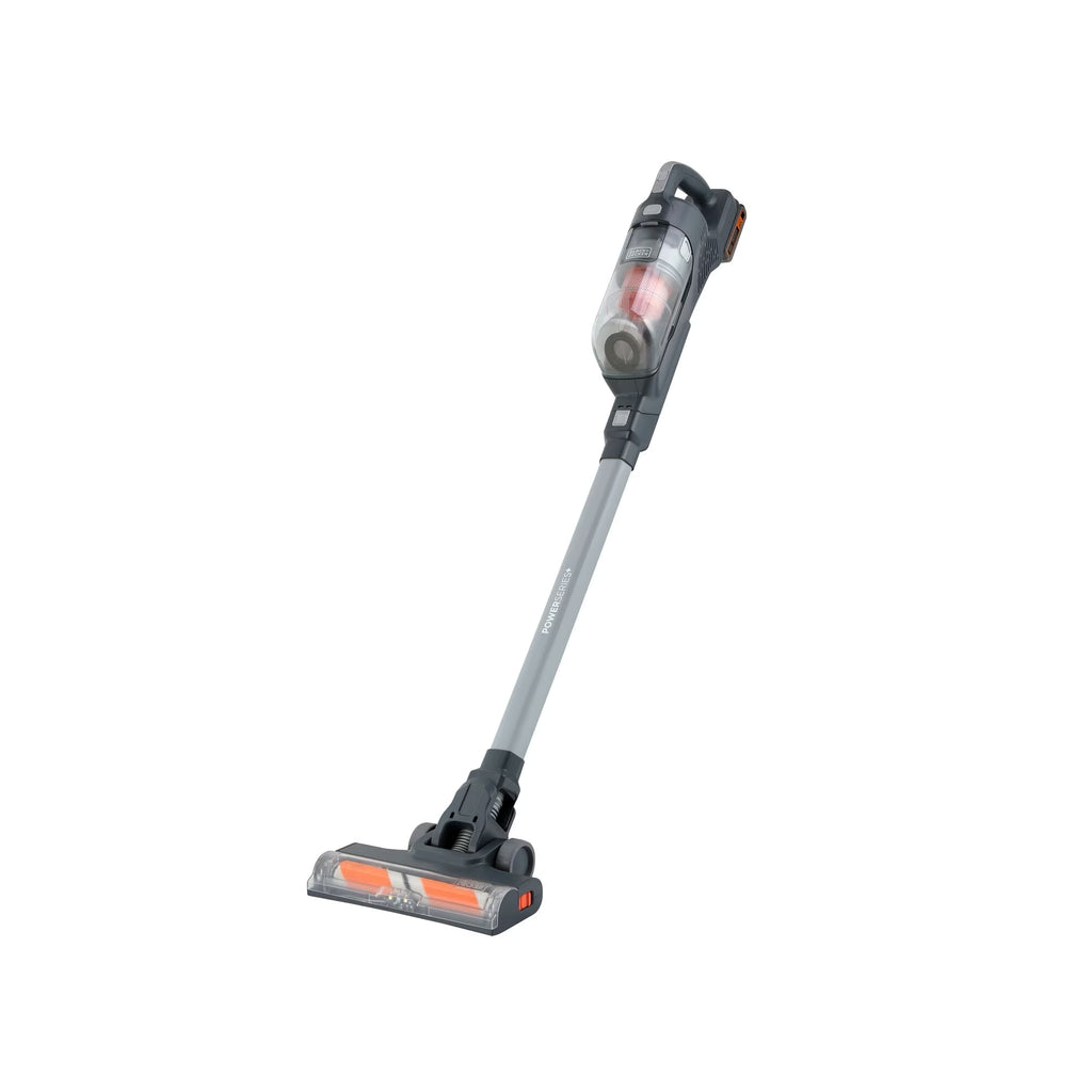 BLACK+DECKER POWERSERIES+ 20V MAX* Kit d’aspirateur balai sans fil, pour tapis et sols durs, convertible en aspirateur à main, autonomie de 44 minutes, pour le nettoyage quotidien, BHFEA18D1
