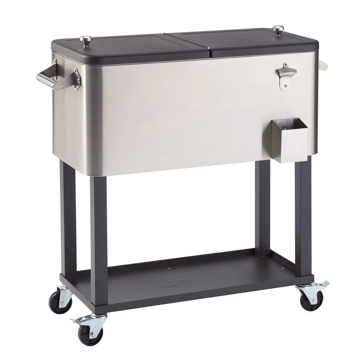 Glacière Trinity en acier inoxydable de 80 qt. avec étagère